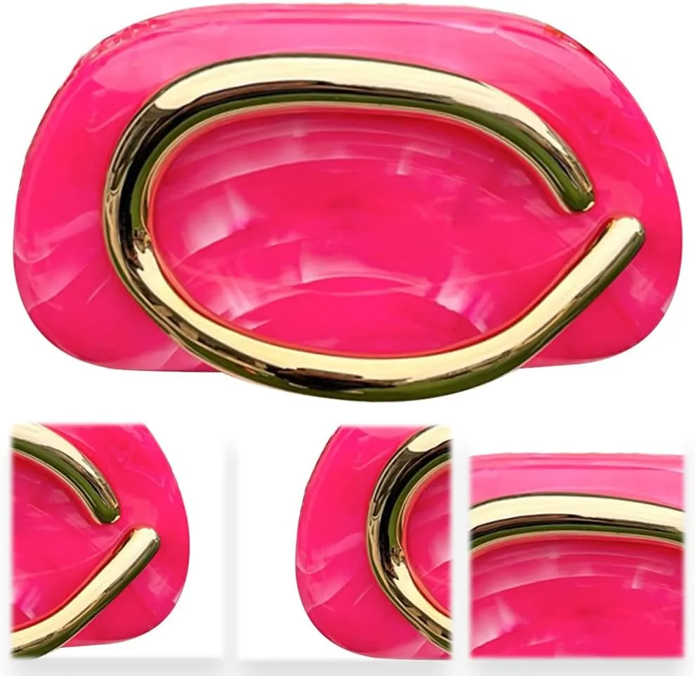 Evening Clutch Purses for Women Formal Unique Crossbody Purse Gold Closure Box Clutch Handbag Small Y2K Shoulder Bag