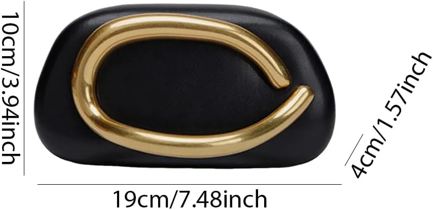Evening Clutch Purses for Women Formal Unique Crossbody Purse Gold Closure Box Clutch Handbag Small Y2K Shoulder Bag