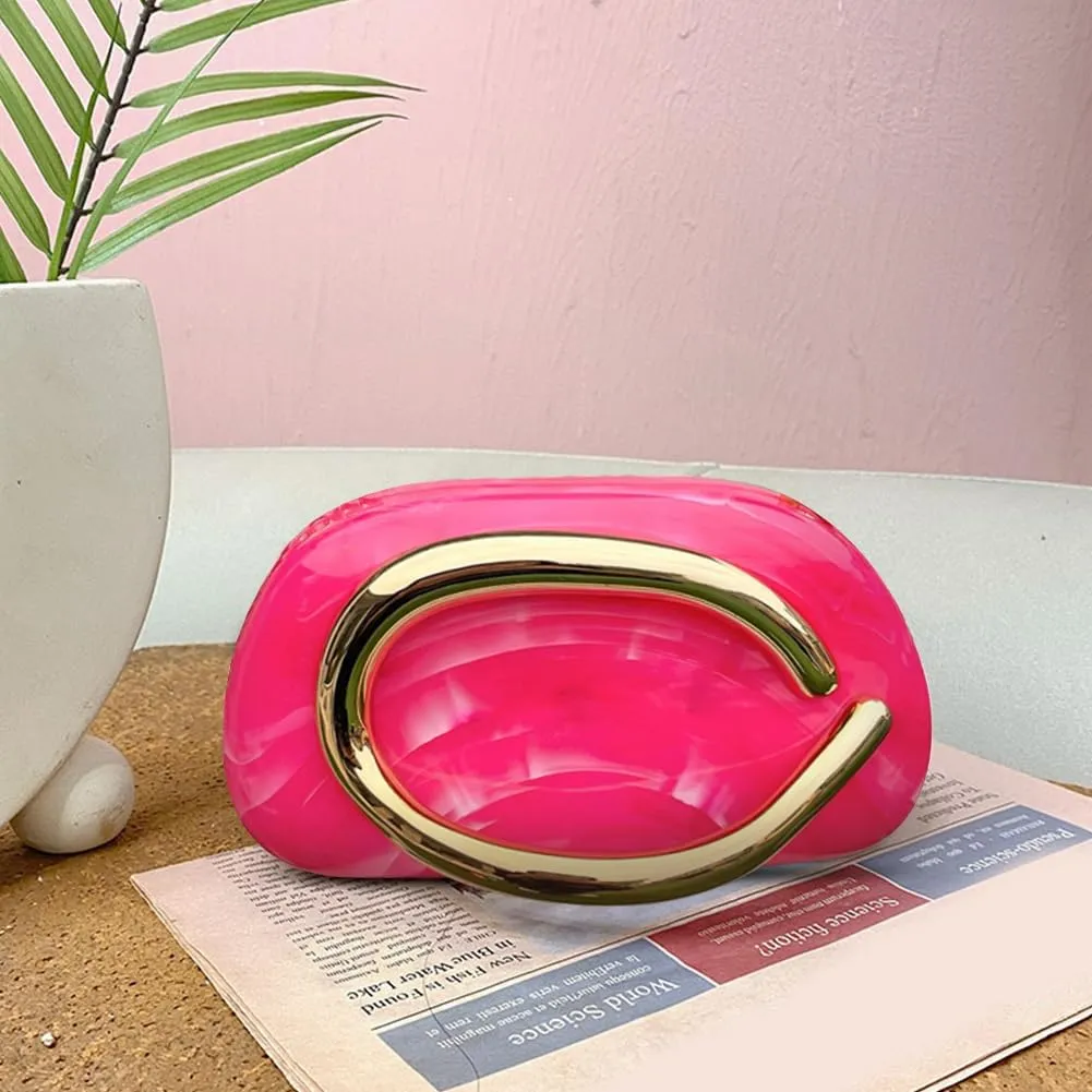 Evening Clutch Purses for Women Formal Unique Crossbody Purse Gold Closure Box Clutch Handbag Small Y2K Shoulder Bag