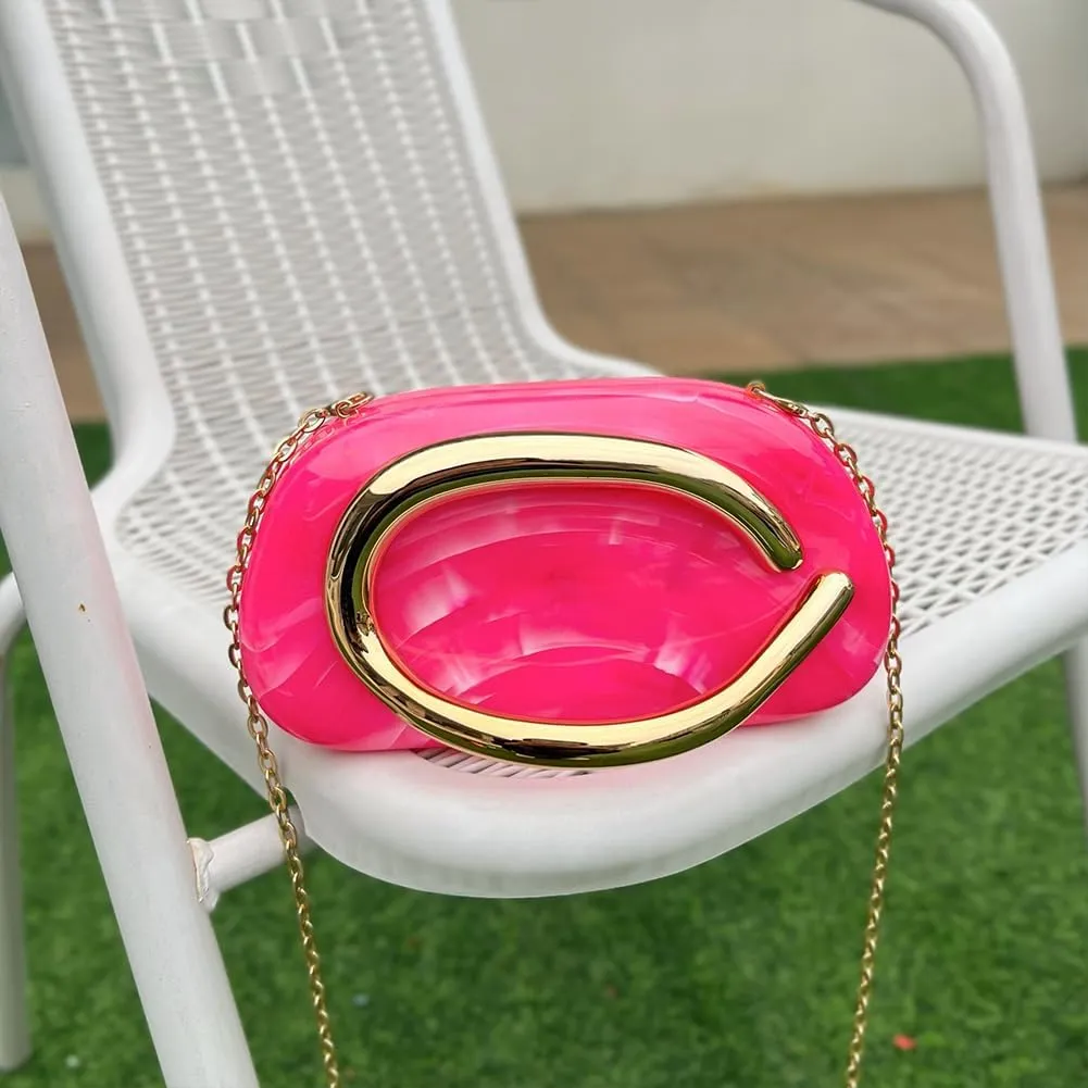 Evening Clutch Purses for Women Formal Unique Crossbody Purse Gold Closure Box Clutch Handbag Small Y2K Shoulder Bag