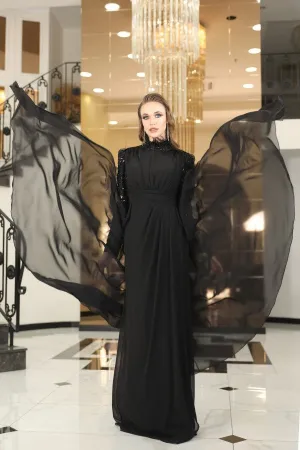 Evening Dress - Black SCB-3317