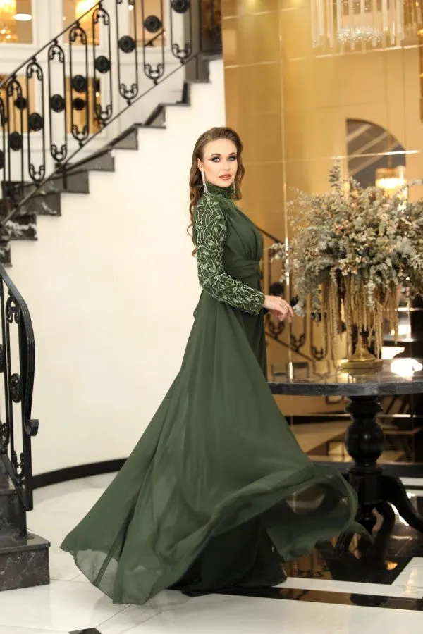 Evening Dress - Khaki SCB-4183