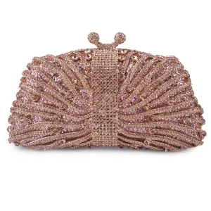 Fashion Champagne/Blue/Gold Crystal Handbags
