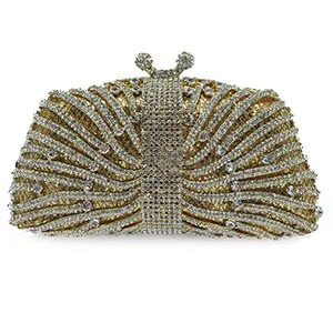 Fashion Champagne/Blue/Gold Crystal Handbags
