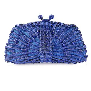 Fashion Champagne/Blue/Gold Crystal Handbags