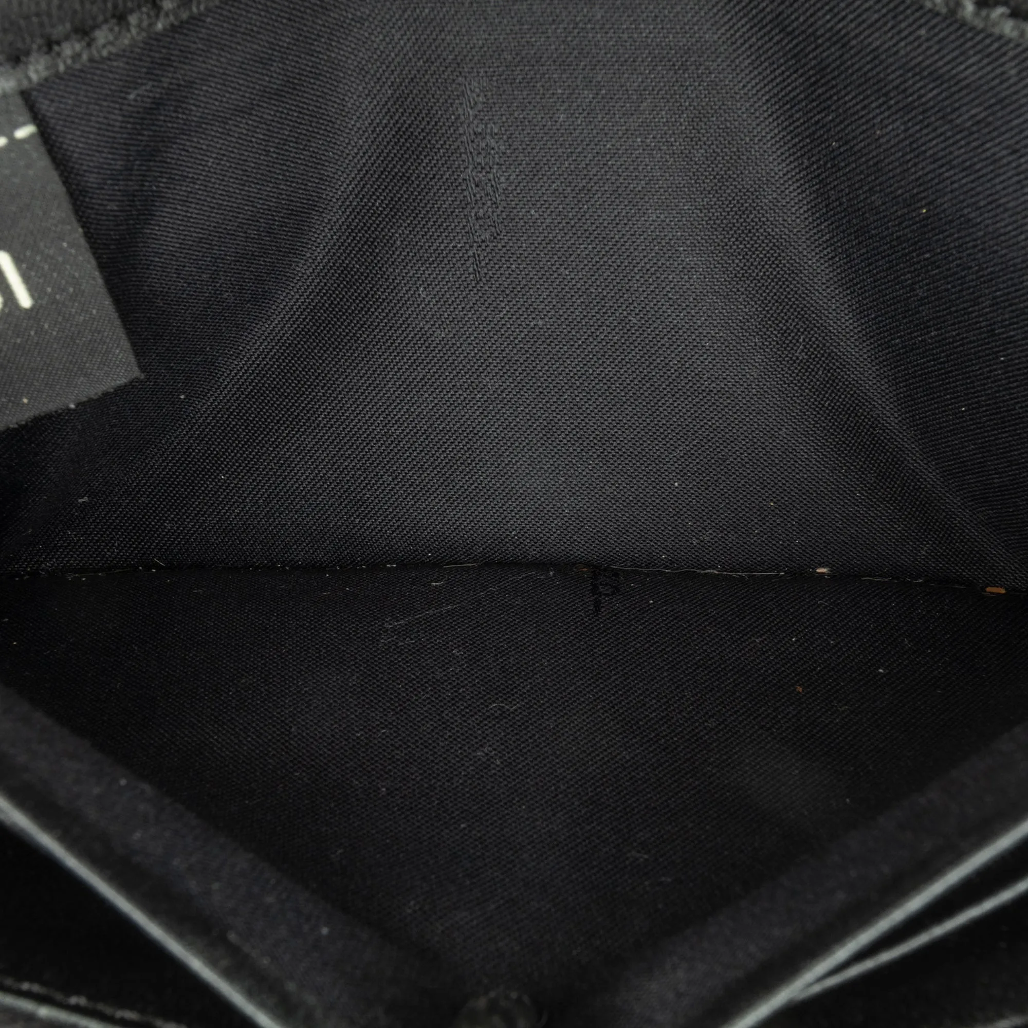 Fendi Black Zucca Embossed Leather Wallet On Chain