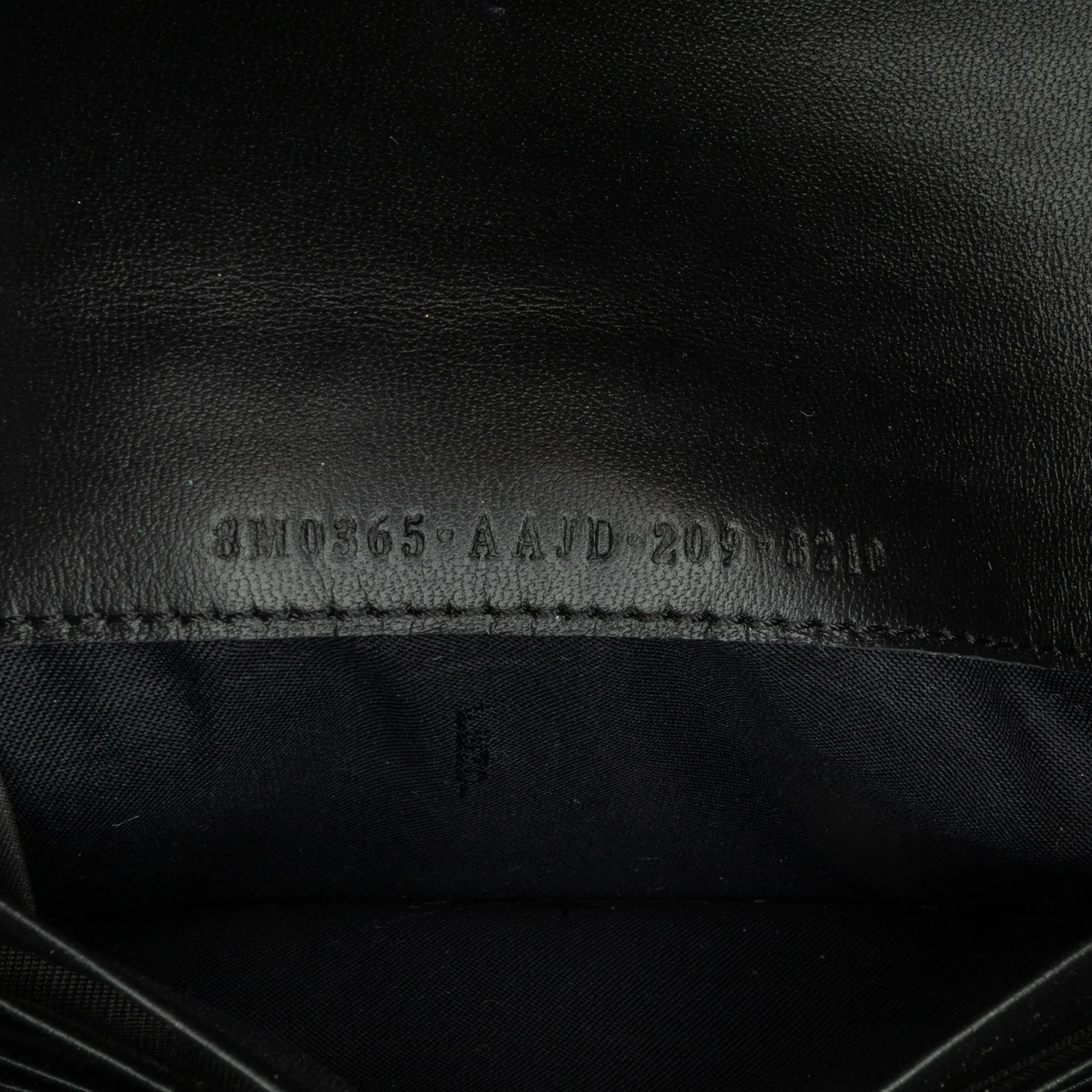 Fendi Black Zucca Embossed Leather Wallet On Chain