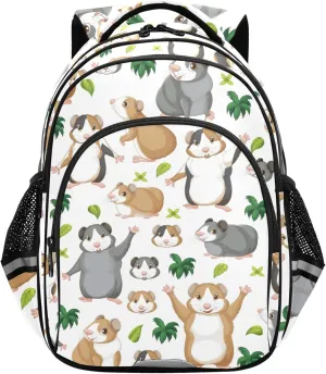 Fisyme Funny Guinea Pigs Backpack Laptop Back Pack Daycare Bag Bookbag Travel School Backpacks Small