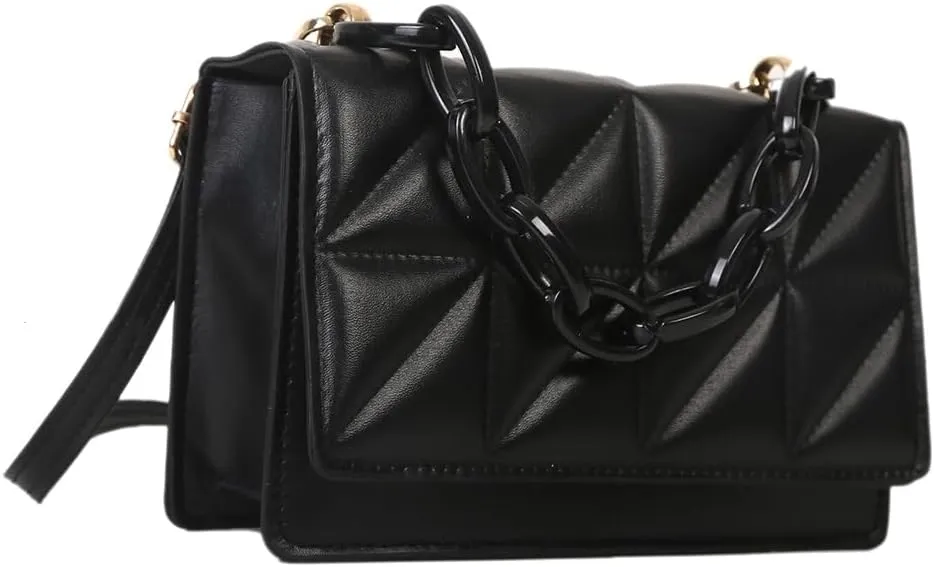 Floerns Women's Handbag Square Bag Embossed Pu Leather Cross Shoulder Purse Bag