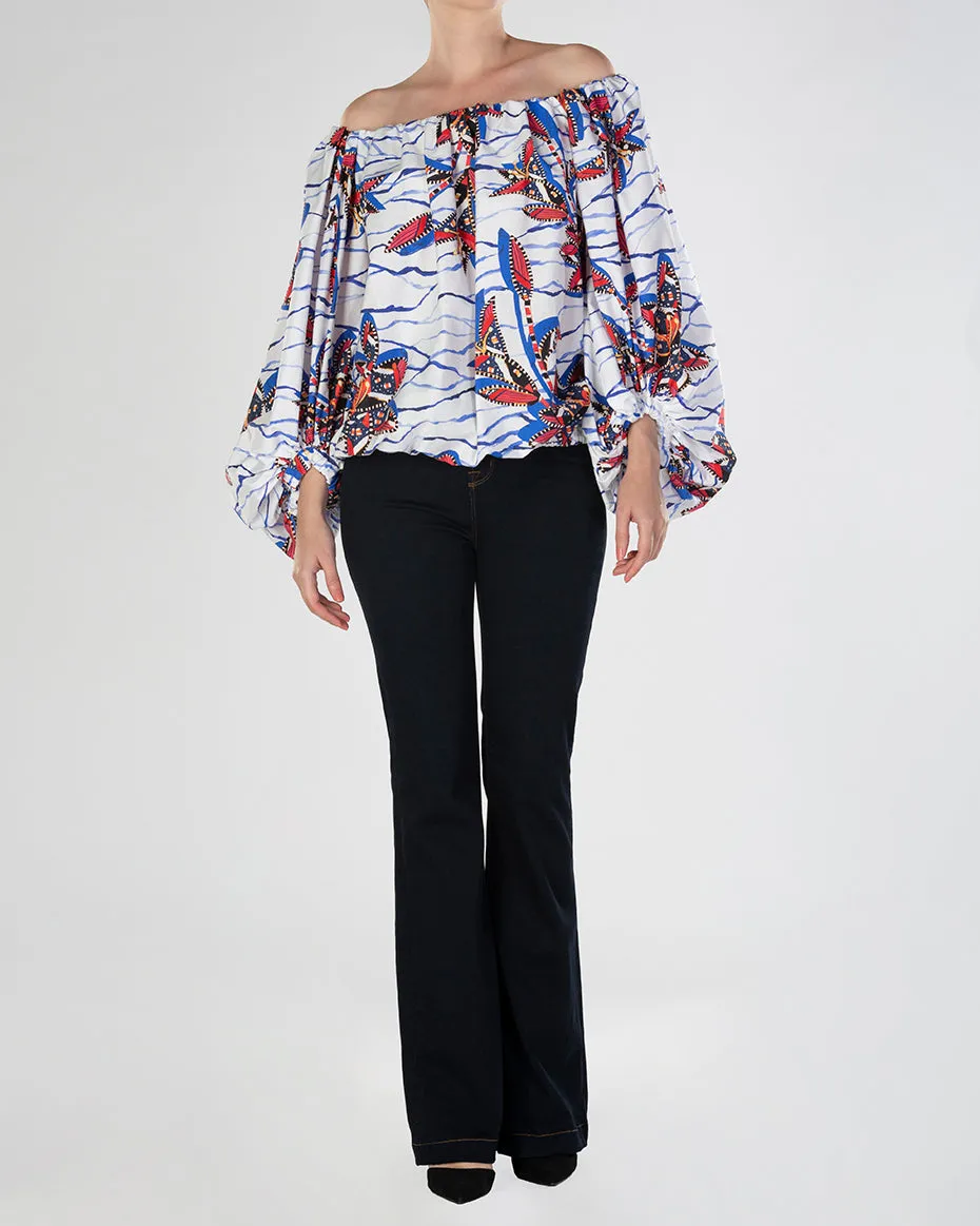 Floral Off Shoulder Shirt
