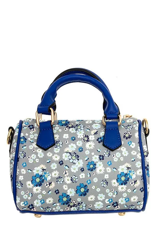 Floral Print Mini Satchel Bag