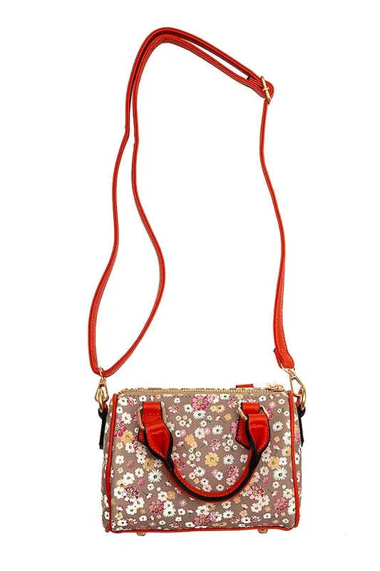 Floral Print Mini Satchel Bag