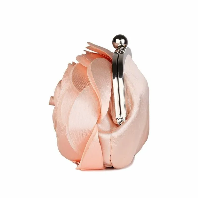 Flower Evening Bag Fashion Rose Chain Clutch
