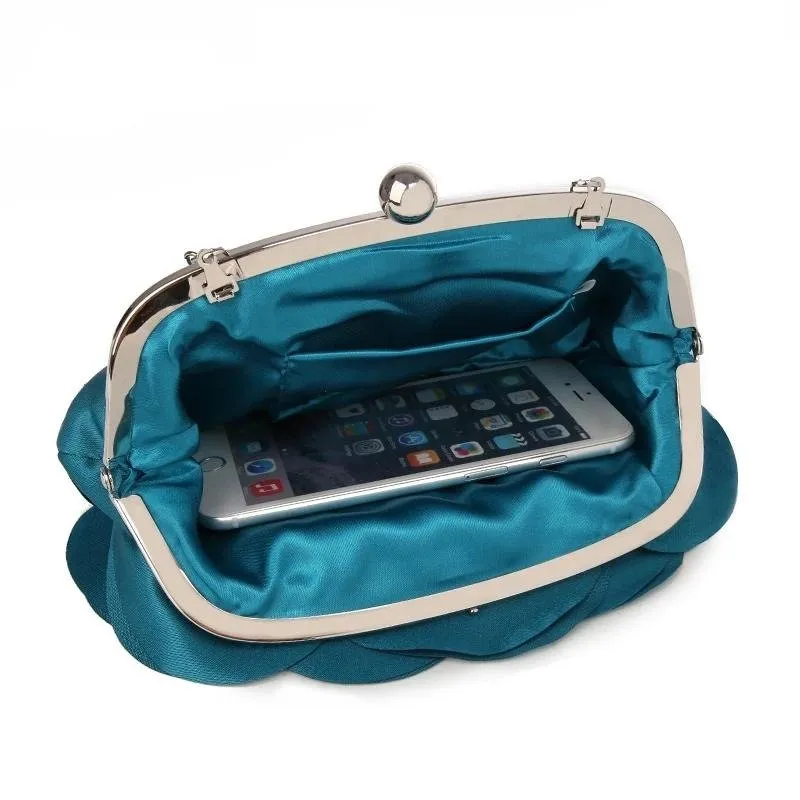 Flower Evening Bag Fashion Rose Chain Clutch