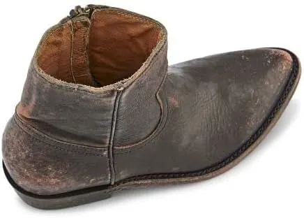 Frye Billy Inside Zip Booties for Women Crafted from Antiqued Leather with Wellington Stitchwork, Brass Hardware - 5 ¾” Shaft
