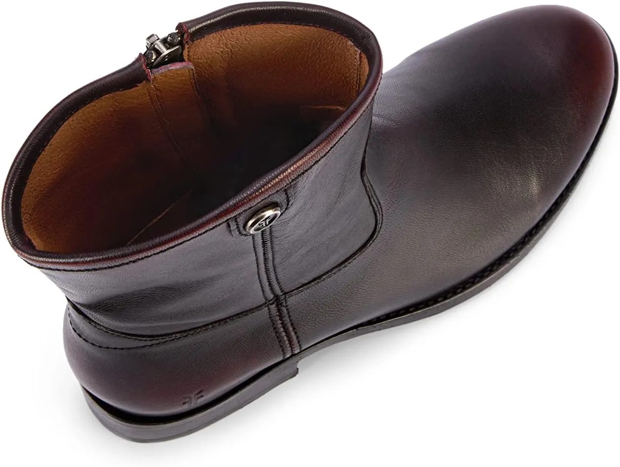 Frye Melissa Button Short 2 Boots for Women Made from Italian Leather with Antique Silver or Brass Hardware, Leather Lining, and Leather Outsole – 7” Shaft Height