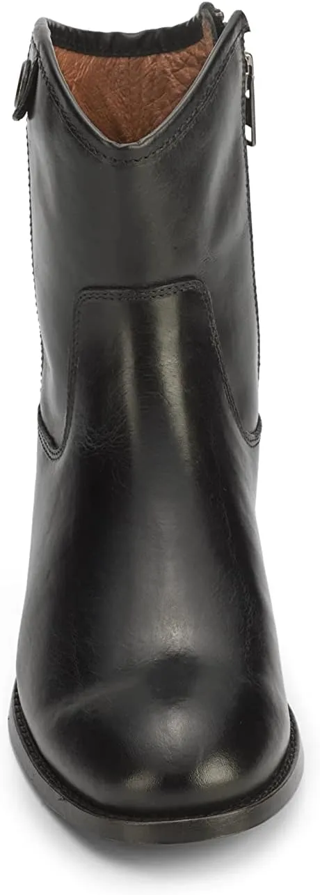 Frye Melissa Button Short 2 Boots for Women Made from Italian Leather with Antique Silver or Brass Hardware, Leather Lining, and Leather Outsole – 7” Shaft Height
