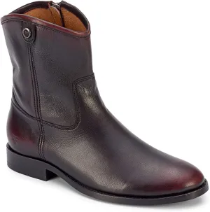Frye Melissa Button Short 2 Boots for Women Made from Italian Leather with Antique Silver or Brass Hardware, Leather Lining, and Leather Outsole – 7” Shaft Height