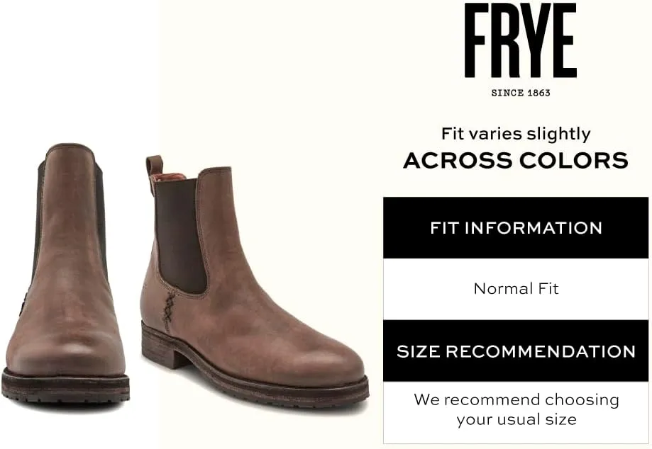 Frye Melissa Chelsea Boots for Women - Rugged and Comfortable Leather Lined Slip On Classics with Leather Outsole and Antique Metal Hardware