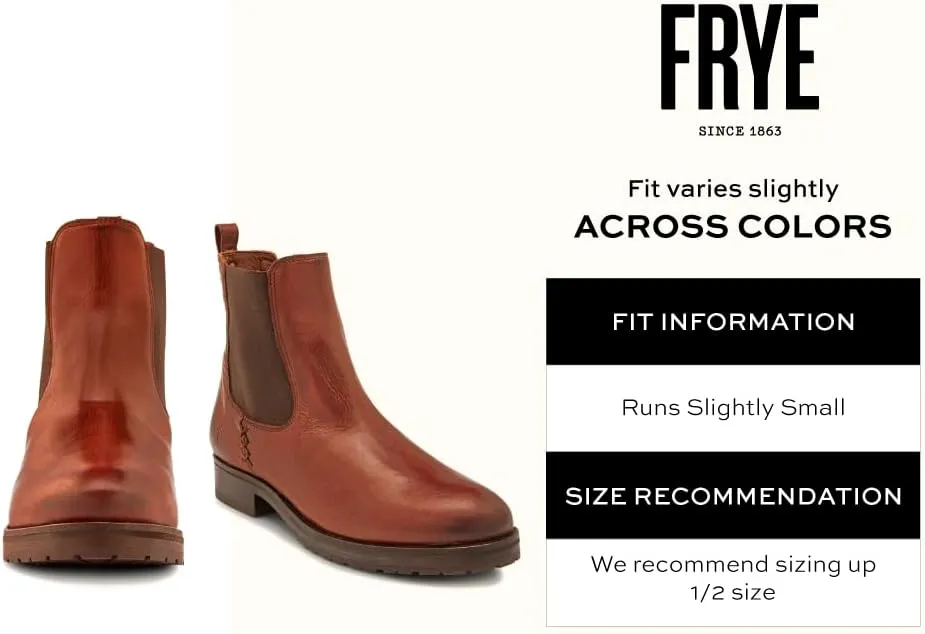 Frye Melissa Chelsea Boots for Women - Rugged and Comfortable Leather Lined Slip On Classics with Leather Outsole and Antique Metal Hardware