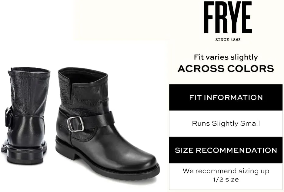Frye Veronica Booties for Women Made from Full Grain Brush-Off Leather with Antique Metal Hardware and Waterproof, Hand-Stitched Goodyear Welt Construction