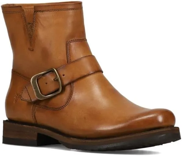 Frye Veronica Booties for Women Made from Full Grain Brush-Off Leather with Antique Metal Hardware and Waterproof, Hand-Stitched Goodyear Welt Construction