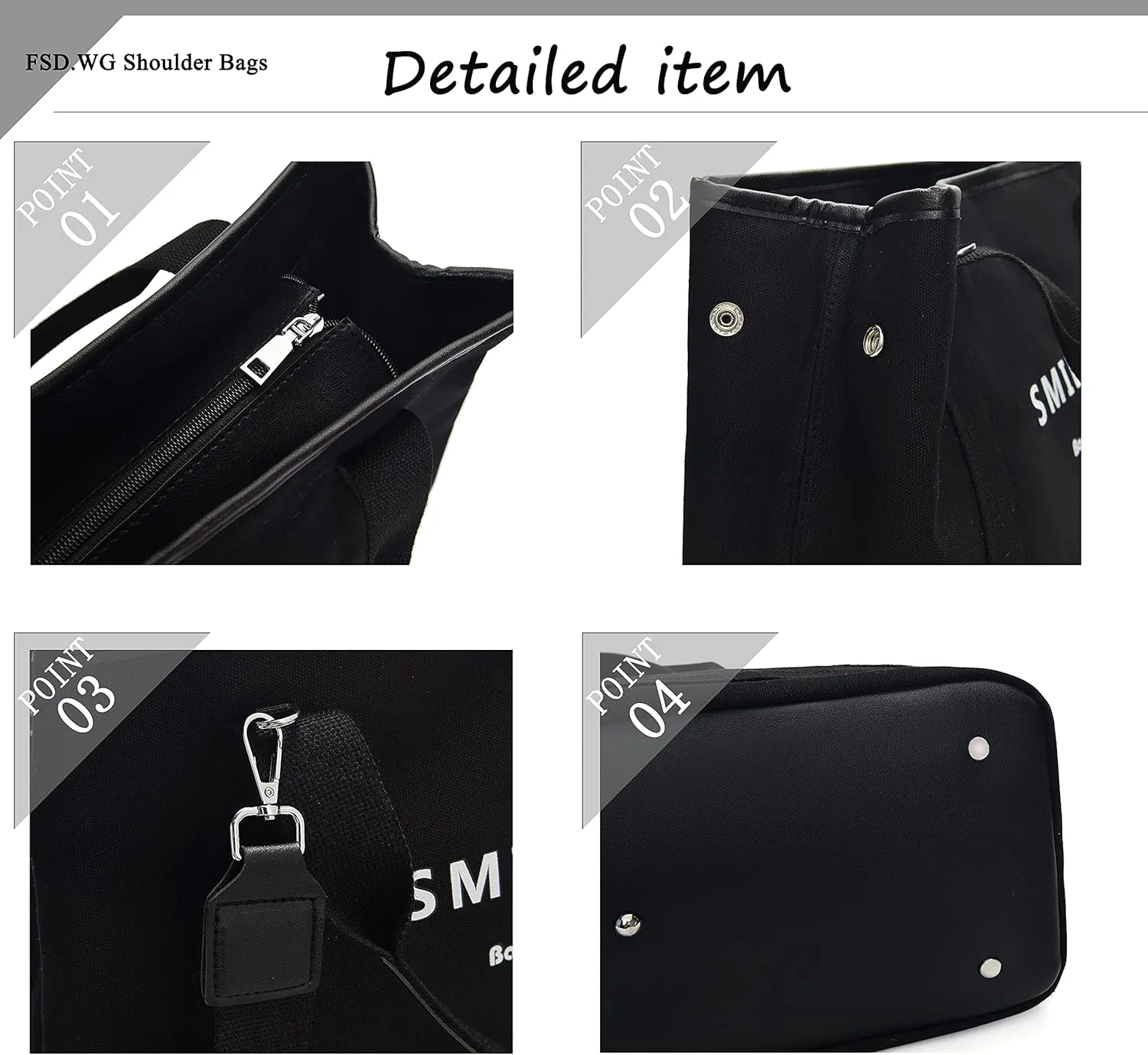 FSDWG Women Fashion Handbags Wallet Tote Bag Shoulder Bag Top Handle Satchel Purse
