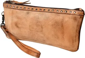 Full Grain Leather Wristlet - Nmbg101 | Wristlet | Clutch | Leather Wristlet | Clutch Purse | Wristlet Wallet | Leather Pouch | Women's Wristlet Handbags