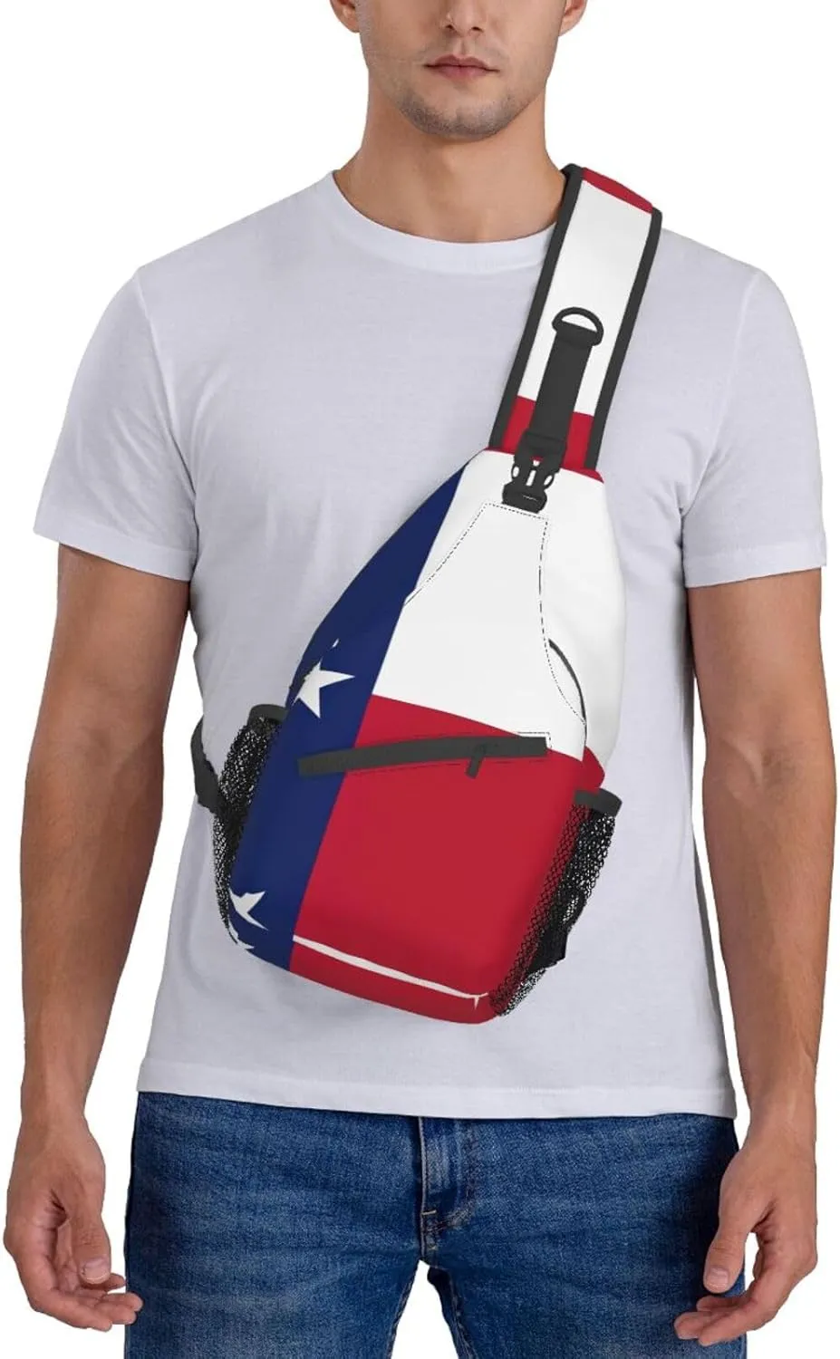 GeRRiT Texas State Flag Print Small Backpack Sling Bag For Women Men, Chest Bag Daypack Crossbody For Travel Sport, SB-122