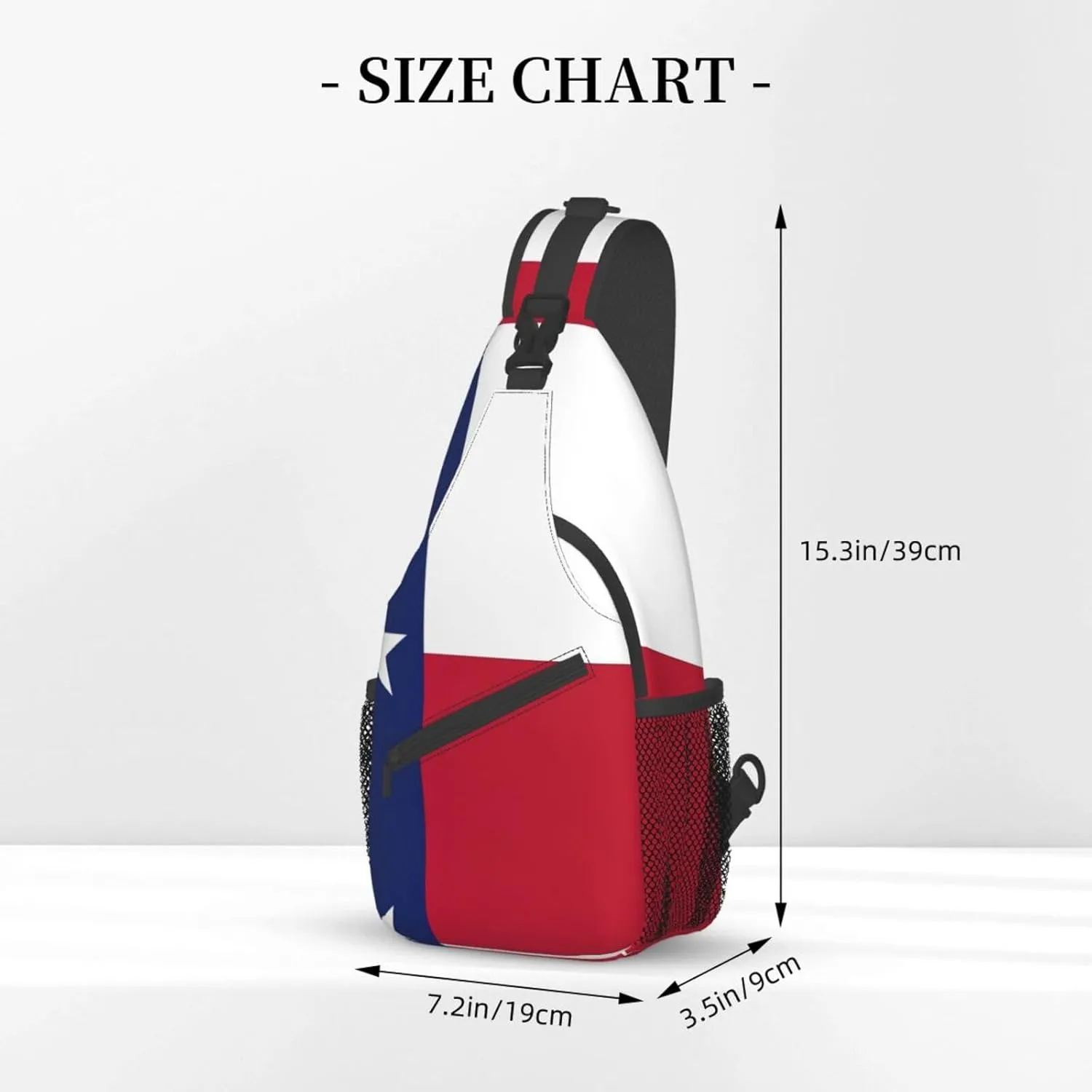 GeRRiT Texas State Flag Print Small Backpack Sling Bag For Women Men, Chest Bag Daypack Crossbody For Travel Sport, SB-122