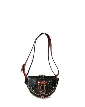 Giddy Buckle Crossbody Bag in Black