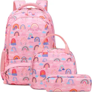 Girls Backpack for Elementary Kids School Bookbag Set Cute Unicorn Backpacks for Girls Water Resistant