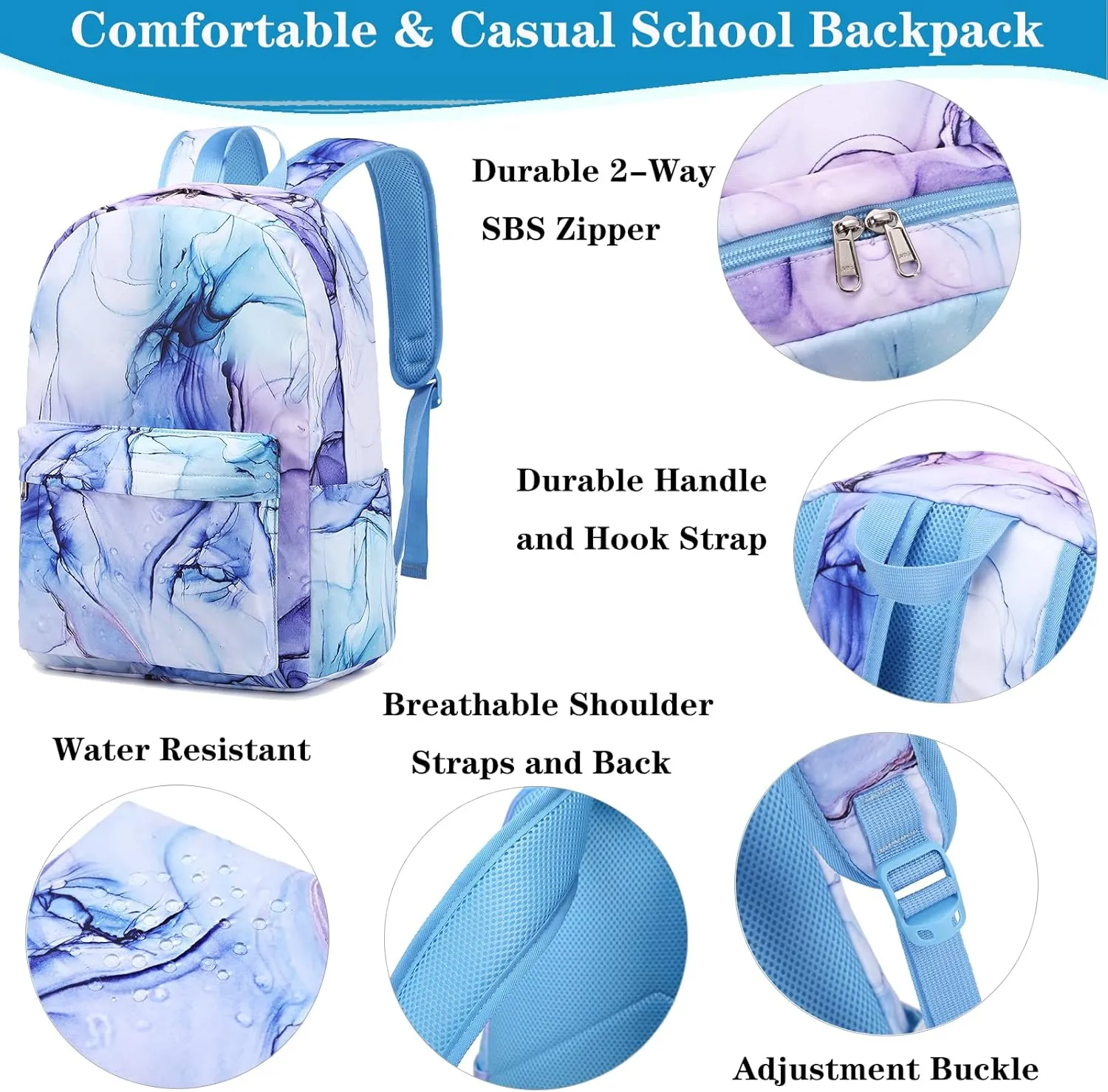 Girls Backpack School Backpack for Boys and Girls Laptop Backpack Water Resistant Middle School Bags Kids Backpacks