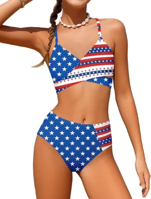 Girls Swimsuits Bikini Set,Two Piece Swimsuit Criss Cross Bathing Suit Girls' Swimwear