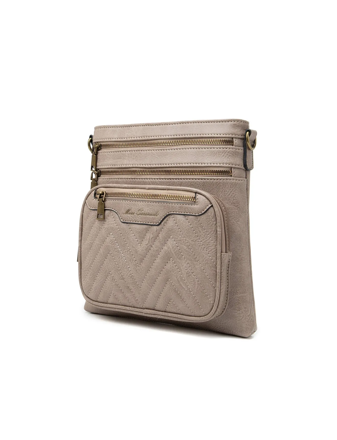GISELLE VEGAN XBODY BAG- XB-2332-TAUPE