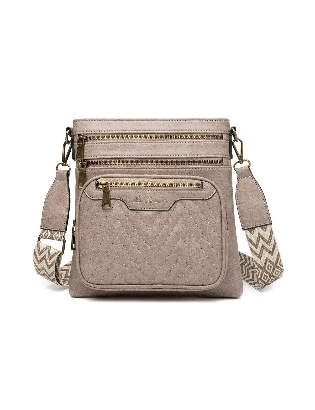 GISELLE VEGAN XBODY BAG- XB-2332-TAUPE