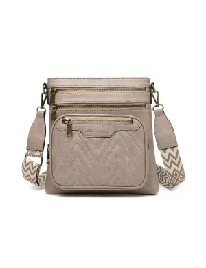 GISELLE VEGAN XBODY BAG- XB-2332-TAUPE