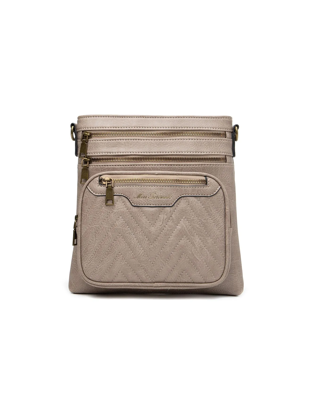 GISELLE VEGAN XBODY BAG- XB-2332-TAUPE