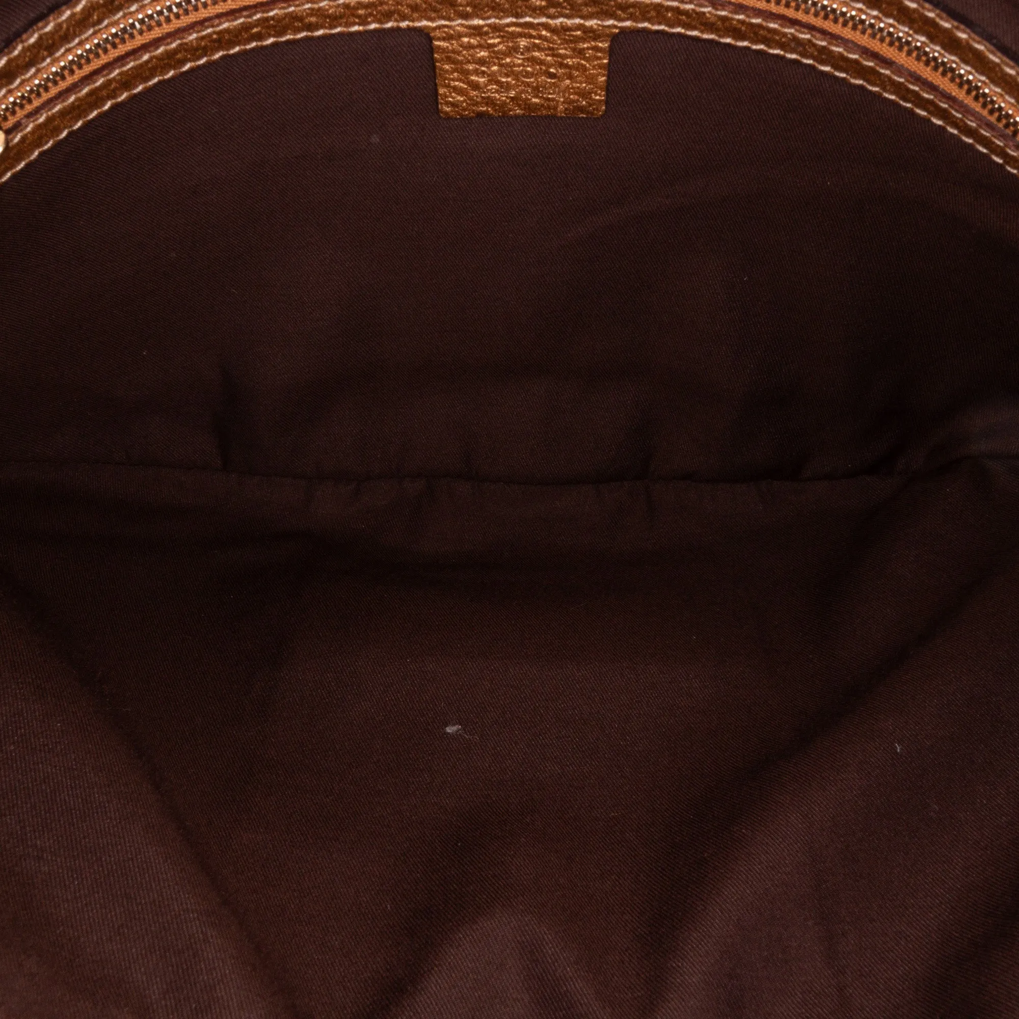 Gold Gucci Metallic Leather Horsebit Crossbody
