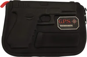 G.P.S. G. Outdoor Products Custom Molded Pistol Case with Double-Locking Zippers - Rugged Lightweight Portable Shooting Accessory - Compatible with Glock Models 17, 19, 22, 23, 26 and 28