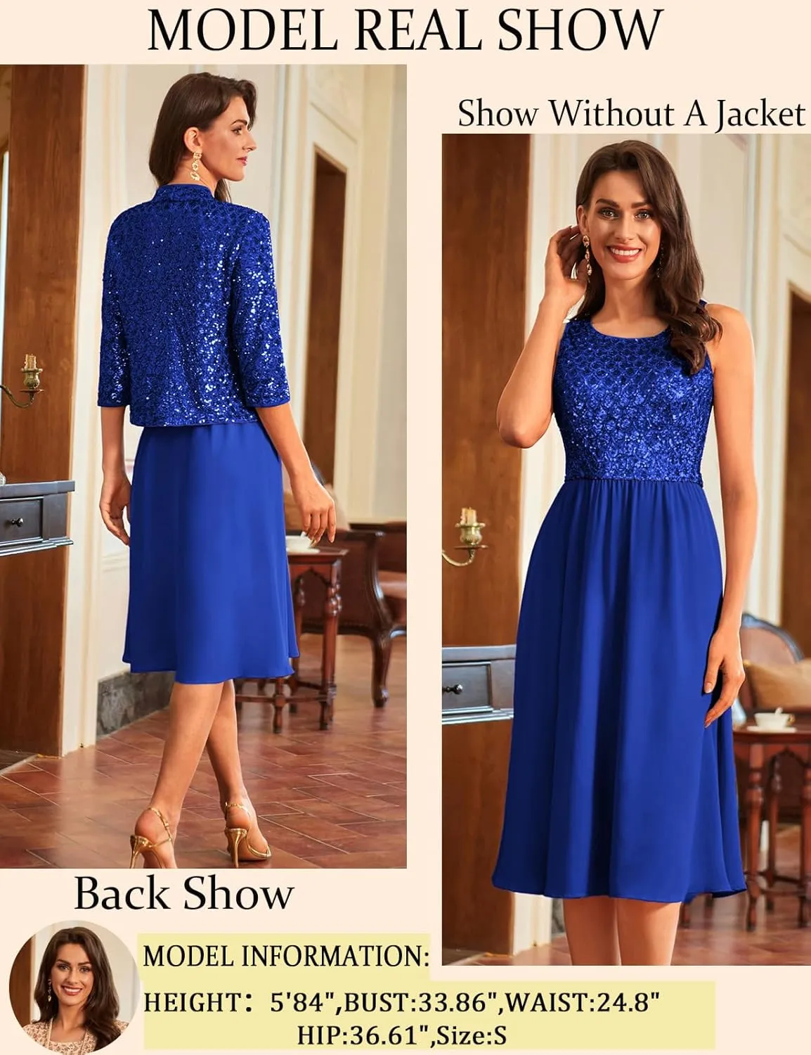 GRACE KARIN 2025 Mother of The Bride Dresses Wedding Guest Party Dress Two Piece Dress