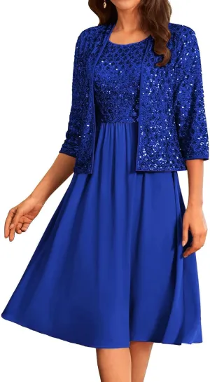 GRACE KARIN 2025 Mother of The Bride Dresses Wedding Guest Party Dress Two Piece Dress