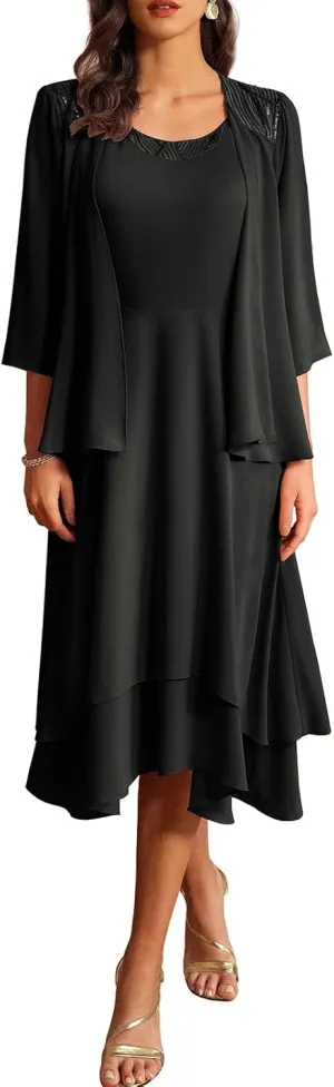 GRACE KARIN Women Dresses for Party Formal 2025 Mother of The Bride Dress Wedding Guest Dress with Jacket