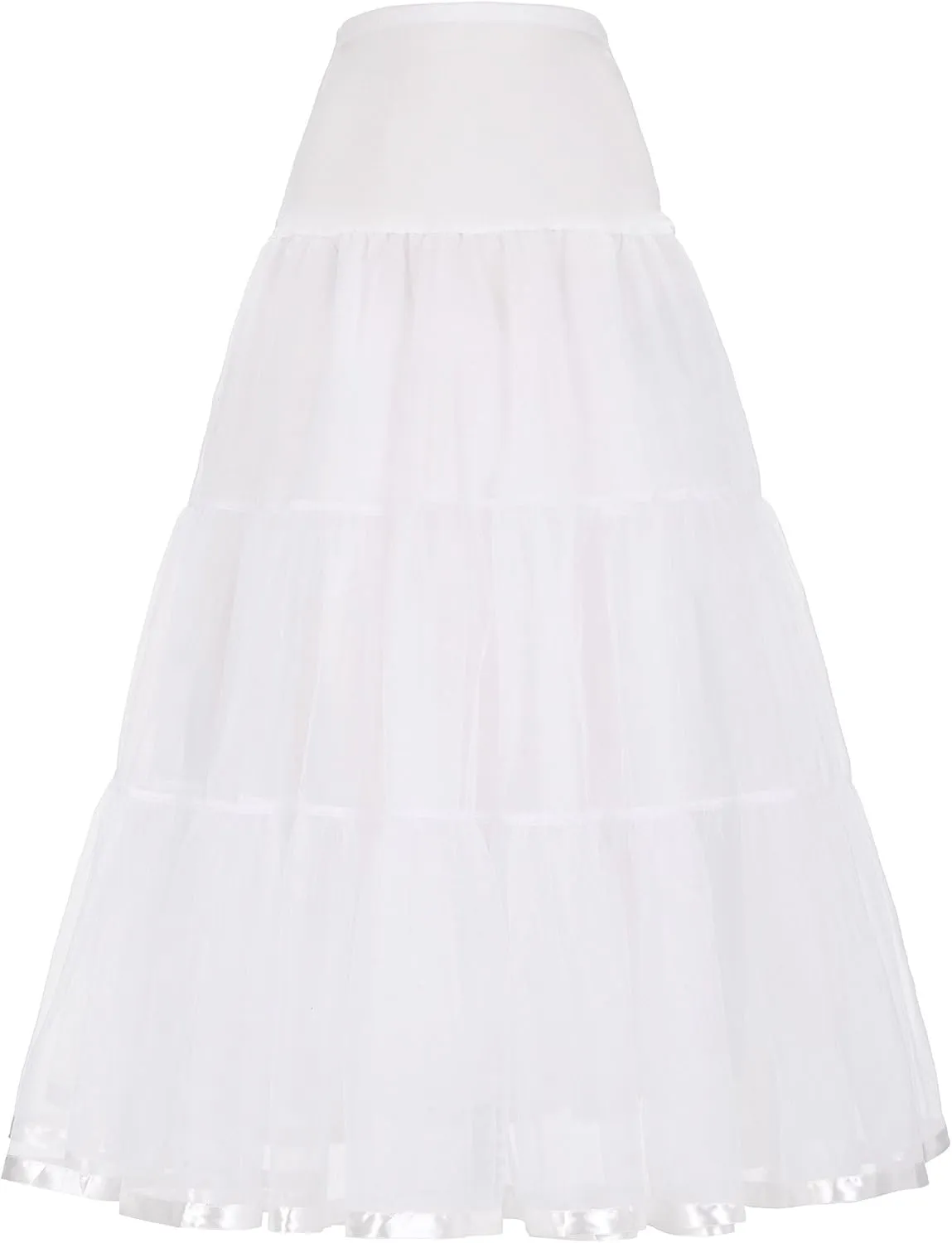 GRACE KARIN Women's Ankle Length Petticoats Wedding Slips Plus Size S-3X