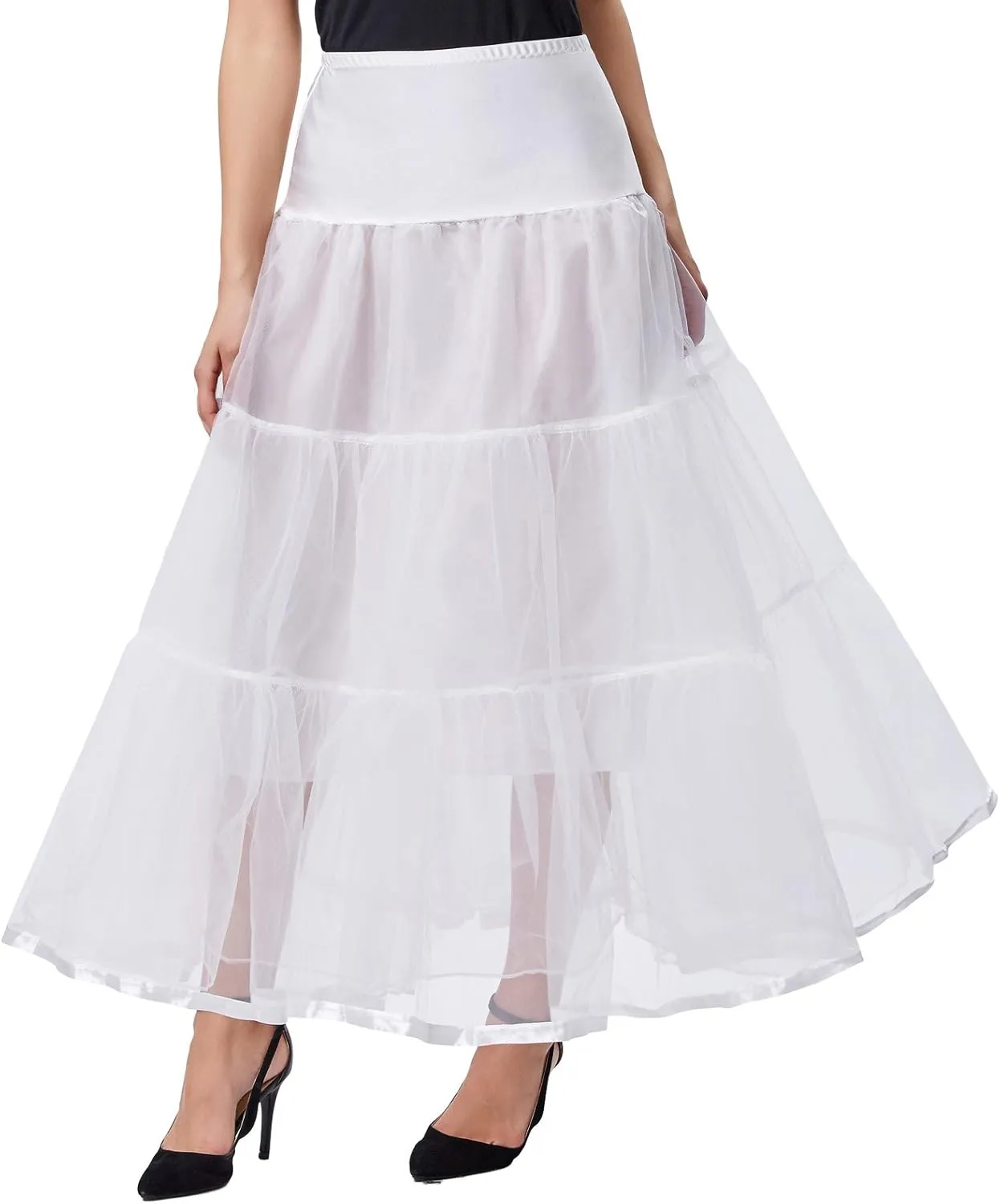 GRACE KARIN Women's Ankle Length Petticoats Wedding Slips Plus Size S-3X