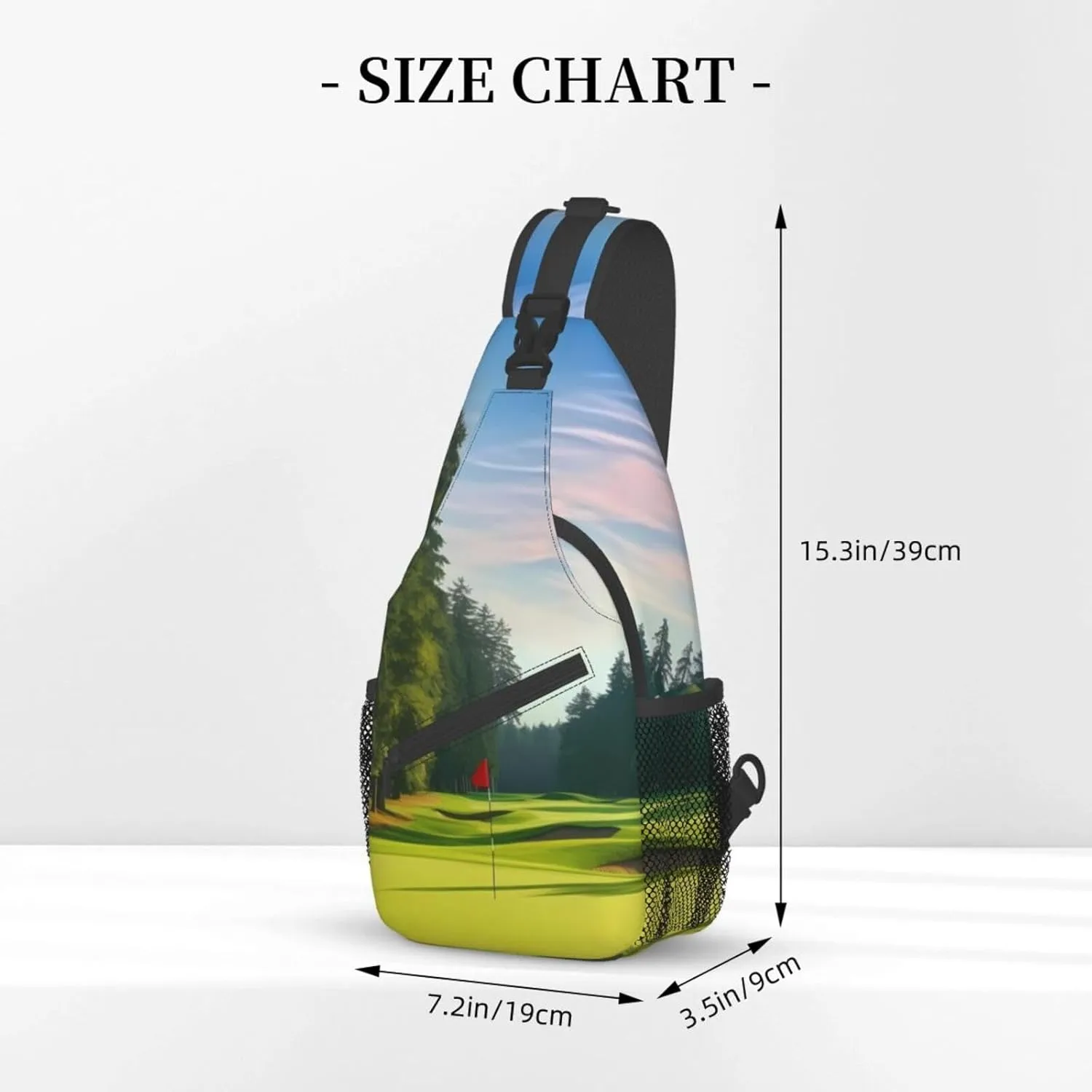 Green Grass Soccer Print Cross Chest Bag Diagonally Men Cross Chest Bag Diagonally