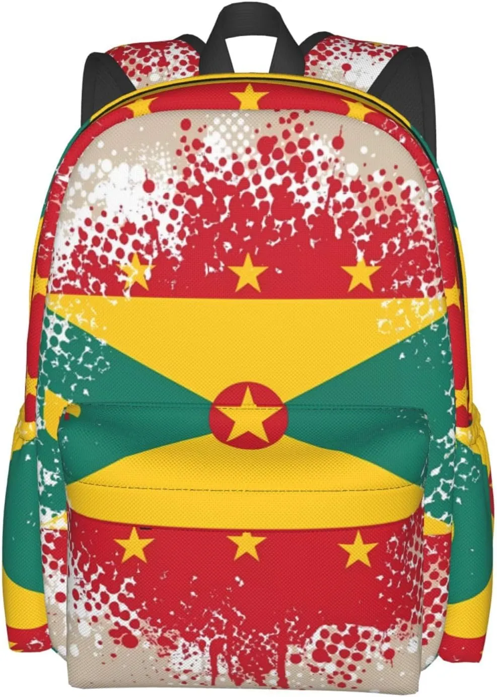 Grenada Flag Large Travel Backpack Casual Backpacks Laptop Daypack Working Rucksack Lightweight Back Pack Sports Bag with Adjustable Shoulder Strap