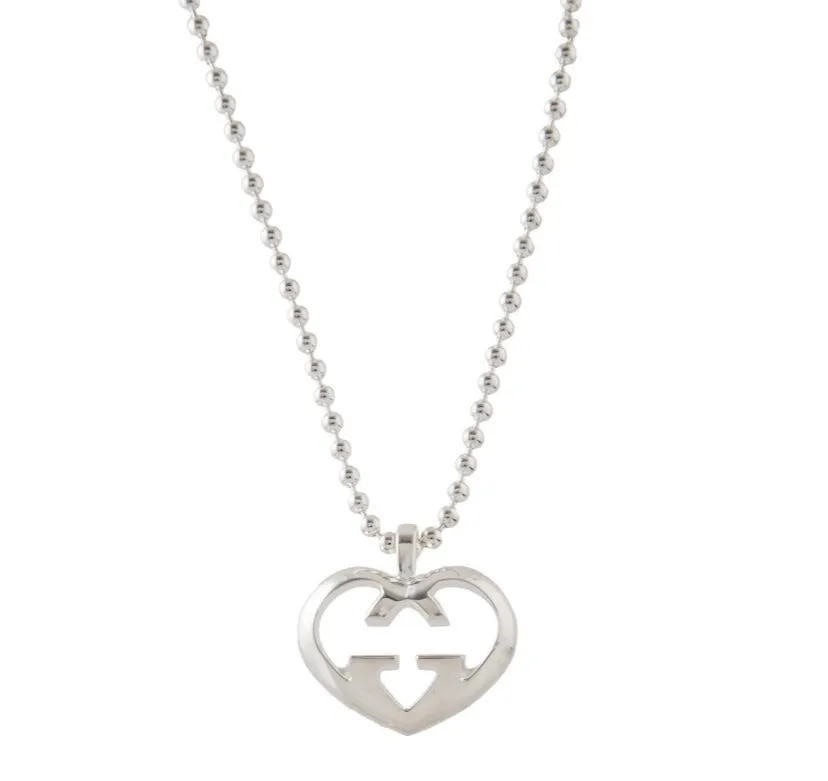 GUCCI GG "LOVE BRITT" HEART NECKLACE