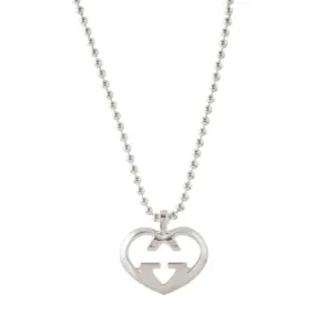 GUCCI GG "LOVE BRITT" HEART NECKLACE