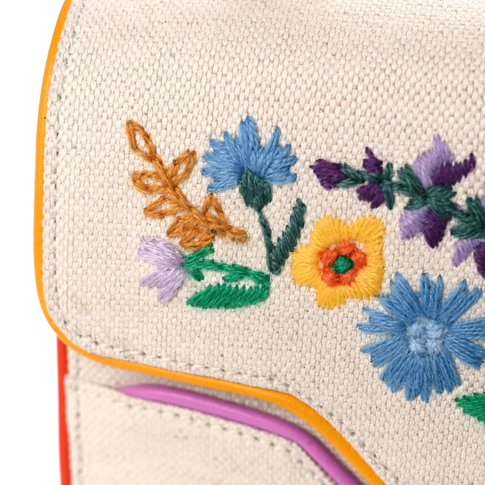 Gucci Linea Ricami Floral Cat Embroidered Shoulder Bag